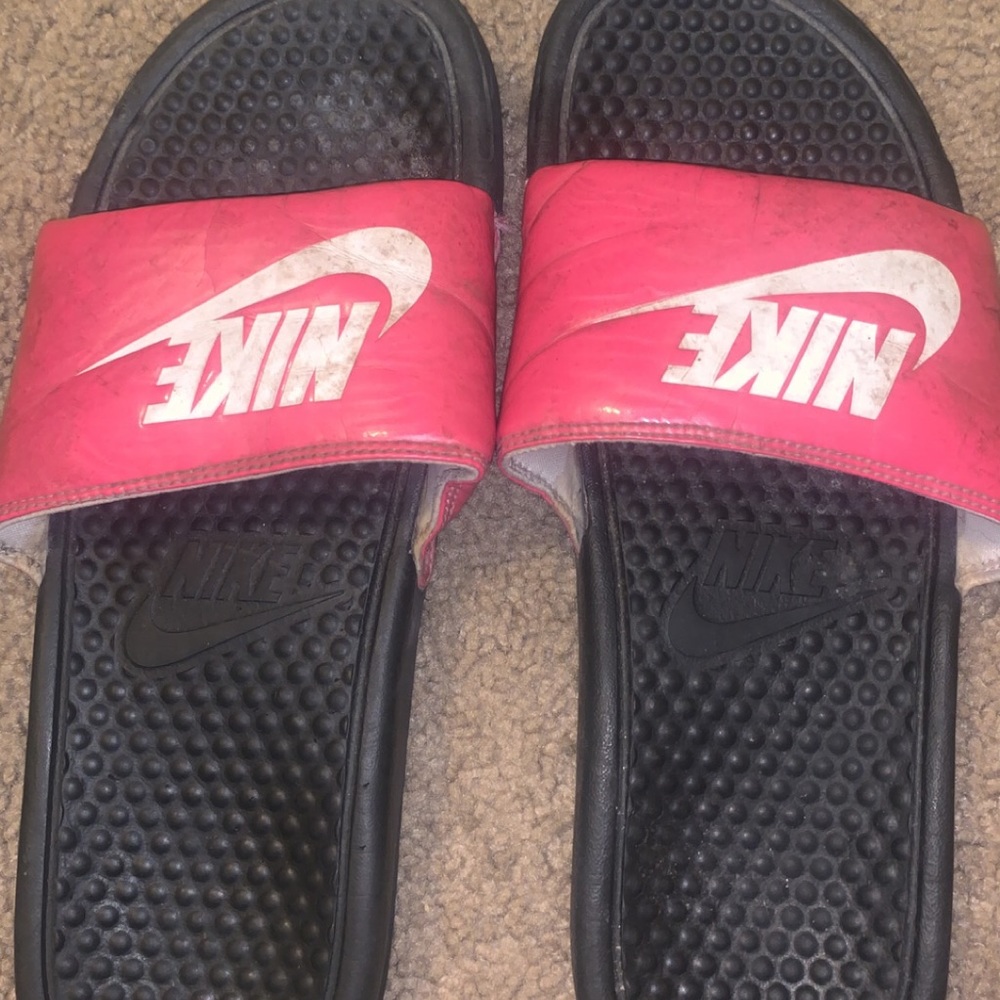 Pink Nike Slides